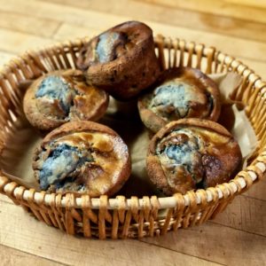 Fresh baked blueberry muffins from Sunup Bakery in Killington, VT.